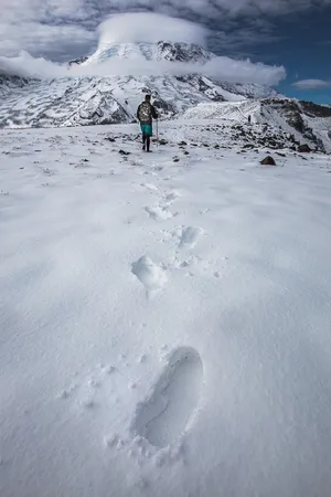 A photograph titled Snow Hike