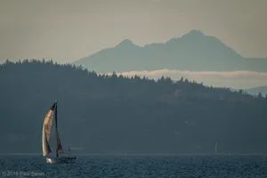 A photograph titled Sailing